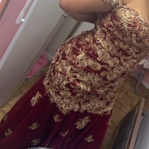 Burgundy Mermaid Dress